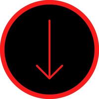 Down Arrow Creative Icon Design vector