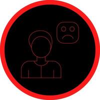 Sad Creative Icon Design vector