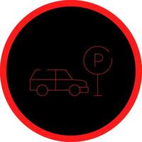Taxi estacionamiento creativo icono diseño vector