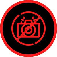 No Camera Creative Icon Design vector