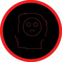 Emotions Sad Creative Icon Design vector