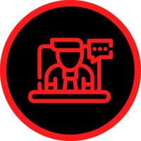 Online Interview Creative Icon Design vector