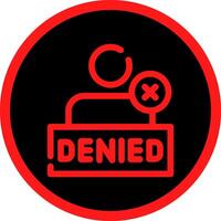 Denied Creative Icon Design vector