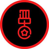 Line Red Gradient Circle Design vector
