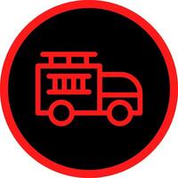 Firefighter Truck Creative Icon Design vector