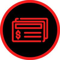 Cheque Creative Icon Design vector