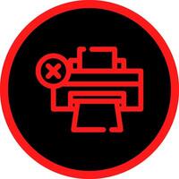 Printer Error Creative Icon Design vector