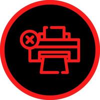 Printer Error Creative Icon Design vector