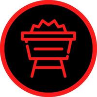 Mine Cart Creative Icon Design vector