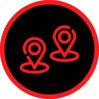 Two Points Creative Icon Design vector