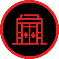 Line Red Gradient Circle Design vector