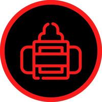 Line Red Gradient Circle Design vector
