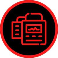 Defibrillator Creative Icon Design vector