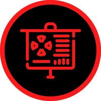 Line Red Gradient Circle Design vector