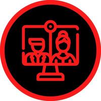 Online Interview Creative Icon Design vector