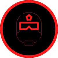 policía casco creativo icono diseño vector