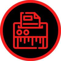 Paper Shredder Creative Icon Design vector