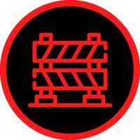 Road Barrier Creative Icon Design vector