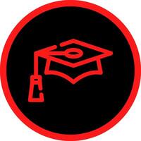 Graduation Cap Creative Icon Design vector