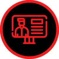 Online Lecture Creative Icon Design vector