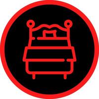 Double Bed Creative Icon Design vector