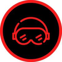 Ski Goggles Creative Icon Design vector