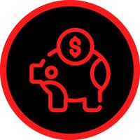 Piggy Bank Creative Icon Design vector