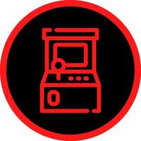 Line Red Gradient Circle Design vector