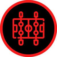 Line Red Gradient Circle Design vector