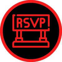 Rsvp Creative Icon Design vector