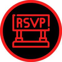 diseño de icono creativo rsvp vector