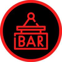 Bar Sign Board Creative Icon Design vector