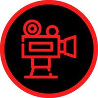 Line Red Gradient Circle Design vector