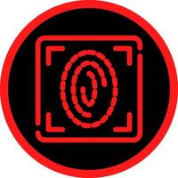 Fingerprint Scan Creative Icon Design vector