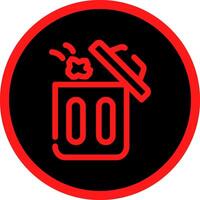 Throwing Trash Creative Icon Design vector