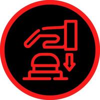 Emergency Button Creative Icon Design vector