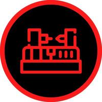 Lathe Machine Creative Icon Design vector