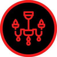 Chandelier Creative Icon Design vector