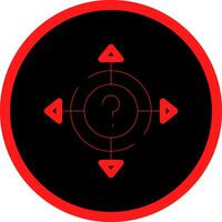 Line Red Gradient Circle Design vector