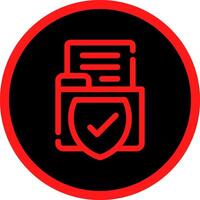 Secured Backup Creative Icon Design vector