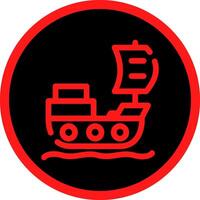 Pirate Ship Creative Icon Design vector