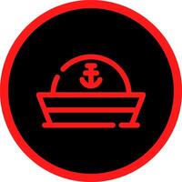 diseño de icono creativo de sombrero de marinero vector