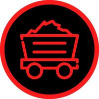 Mine Cart Creative Icon Design vector