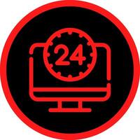 24 7 Monitoring Creative Icon Design vector