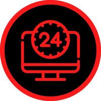 24 7 Monitoring Creative Icon Design vector