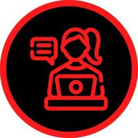 Blogger Creative Icon Design vector