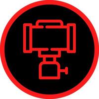 Line Red Gradient Circle Design vector