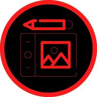 Pen Tablet Creative Icon Design vector