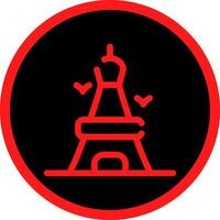 Eiffel Tower Creative Icon Design vector