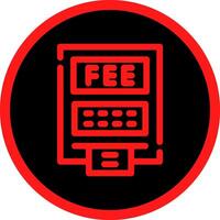 ATM Fees Creative Icon Design vector